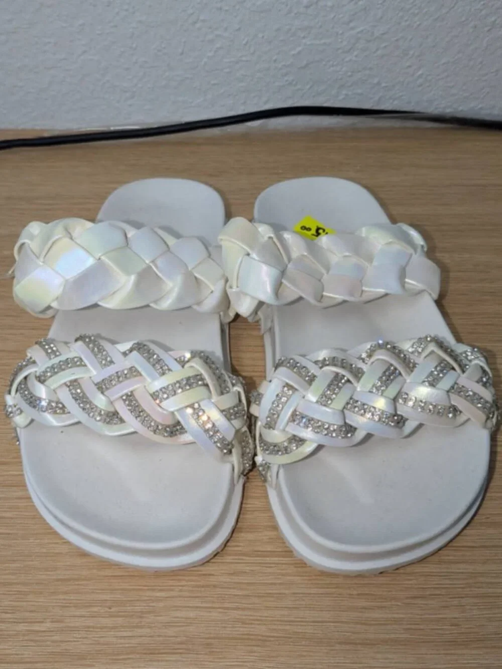 Elli by Capelli Girls' Slide Braided Sandals, Size 10 / 11 - O